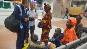 Faguèye à l'aéroport de Dakar